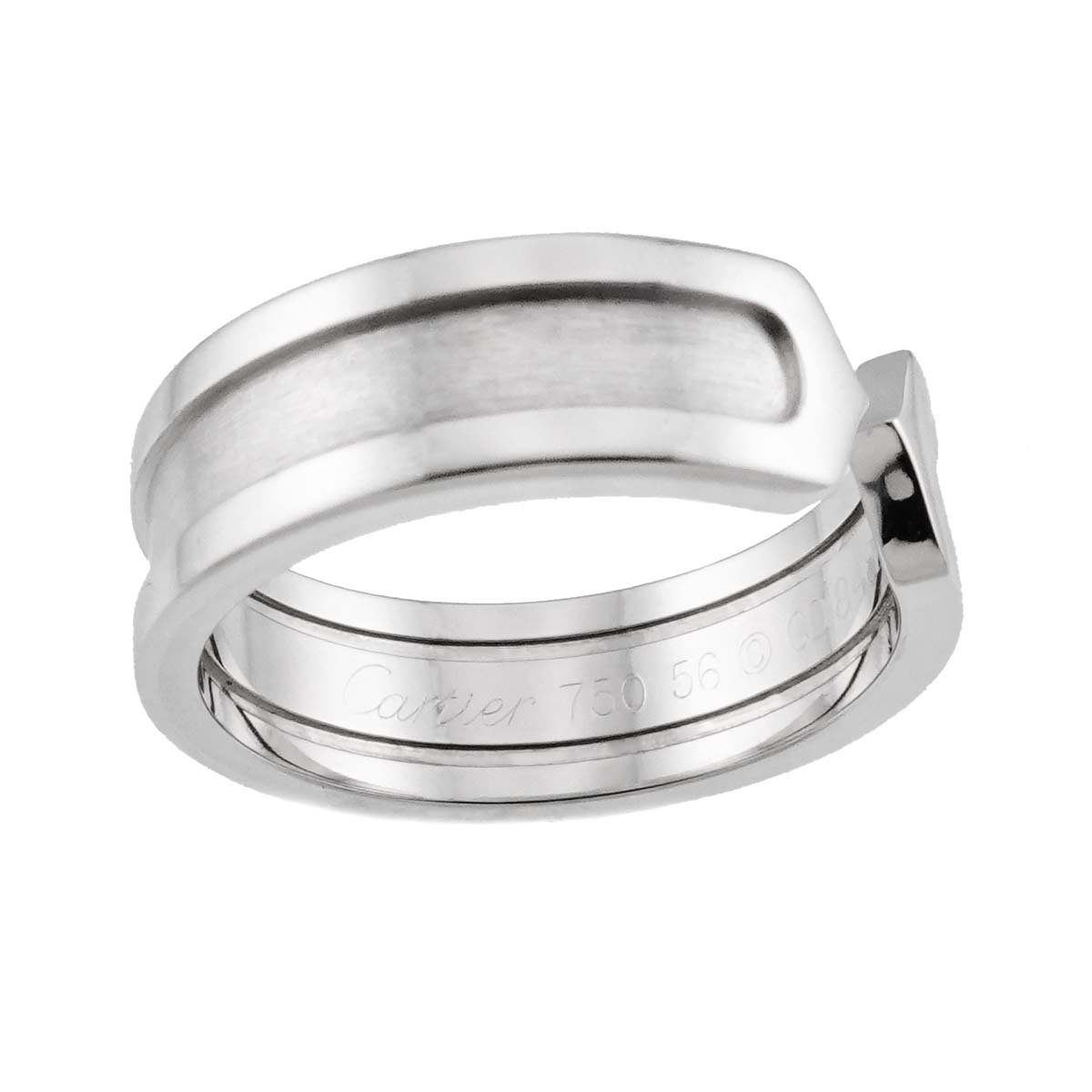 C2 2C Ring 18K White Gold 750 size56 7.25-7.5(US)