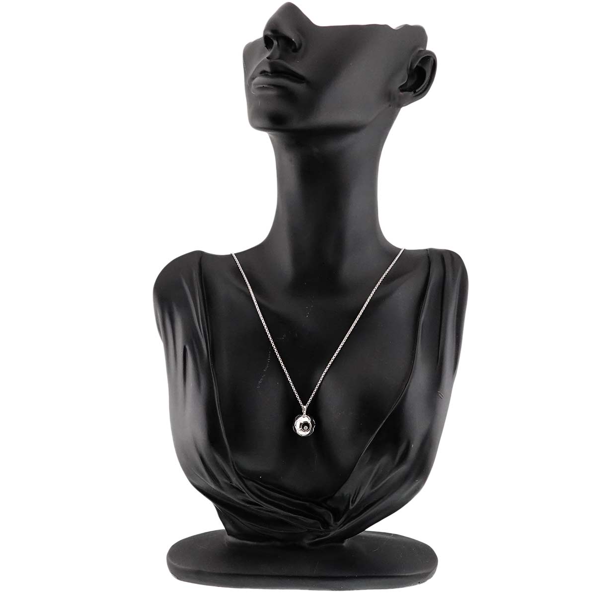 Happy Diamond Soccer ball Necklace 18K WG 750