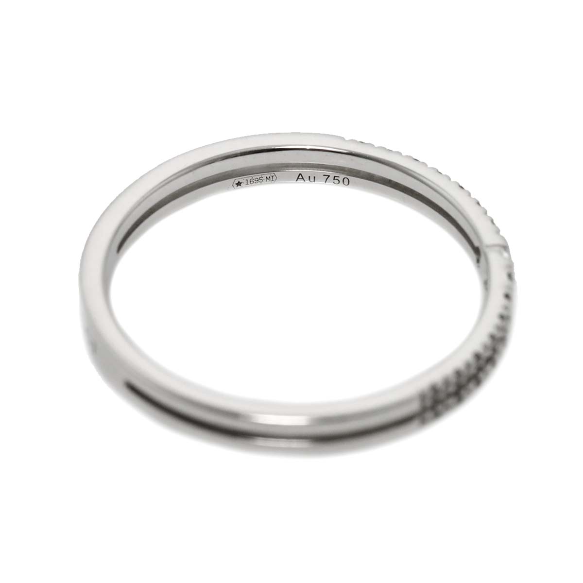 Infinity Diamond Ring 18K White Gold 750 Size12 6(US)