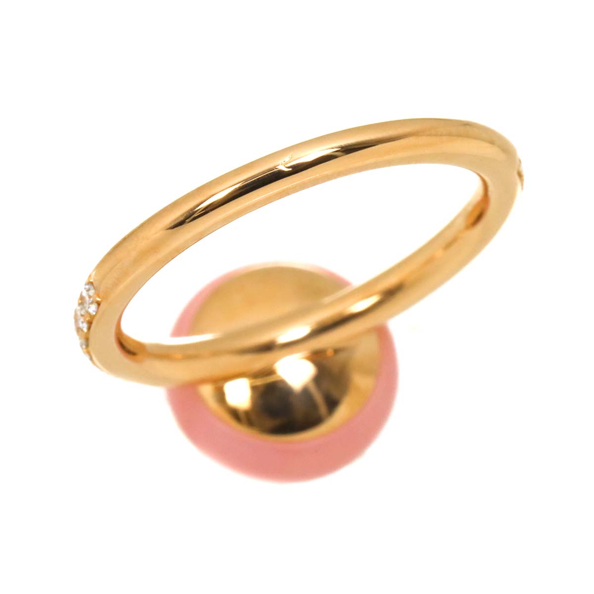 Blossom Opal Diamond Ring 18K PG 750 Size53 6.25-6.5(US)