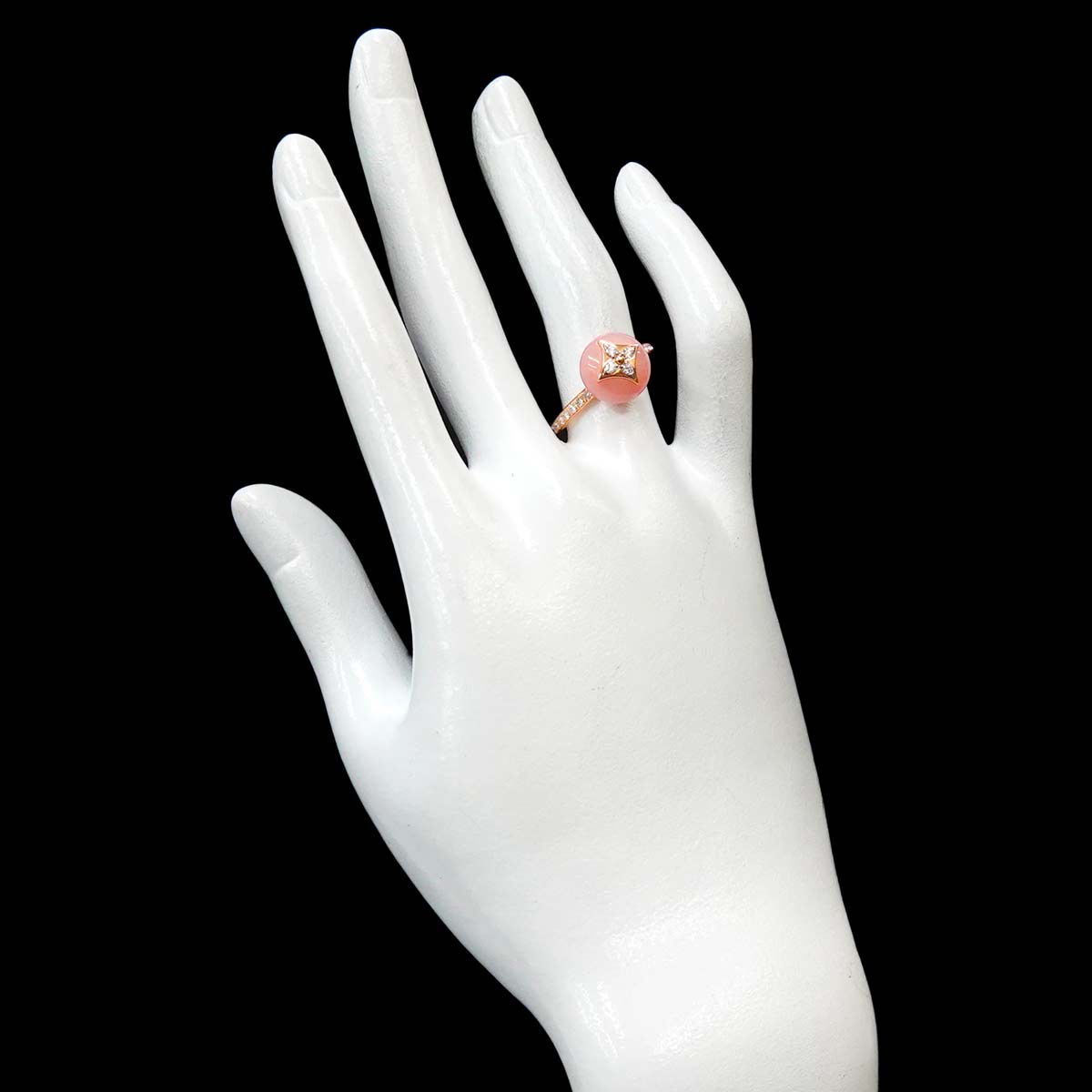 Blossom Opal Diamond Ring 18K PG 750 Size53 6.25-6.5(US)