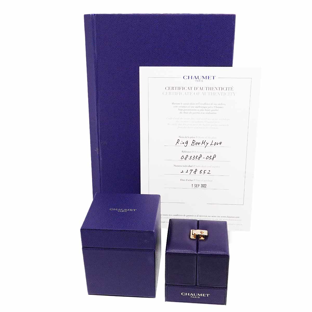 BEE MY LOVE Diamond Ring 18K WG 750 size58 8-8.25(US)