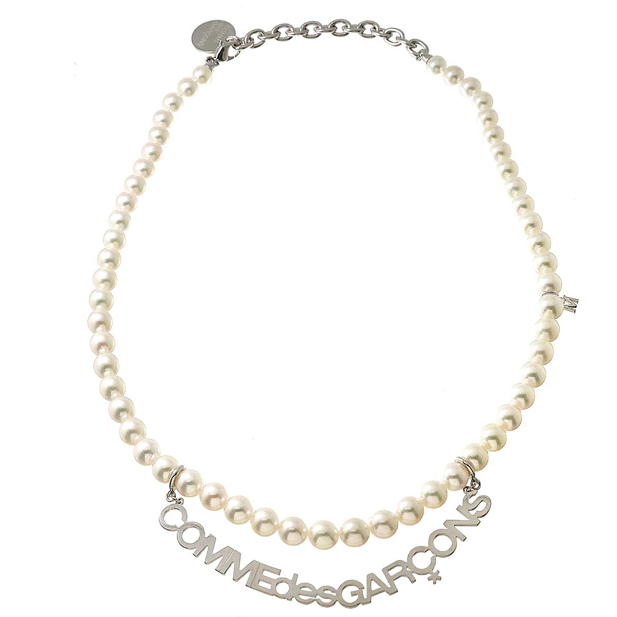 Comme des Garcons Akoya Pearl 7.8-6.5mm Necklace SV 925