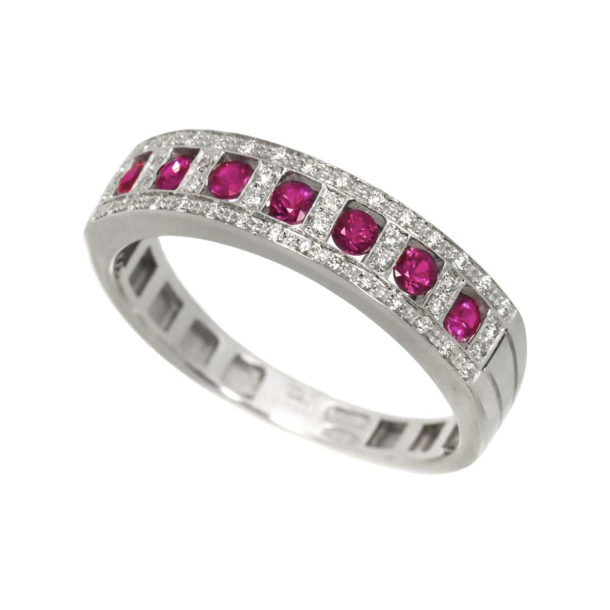 Belle Epoque Diamond Ring 18K WG 750 Size6-6.25(US)