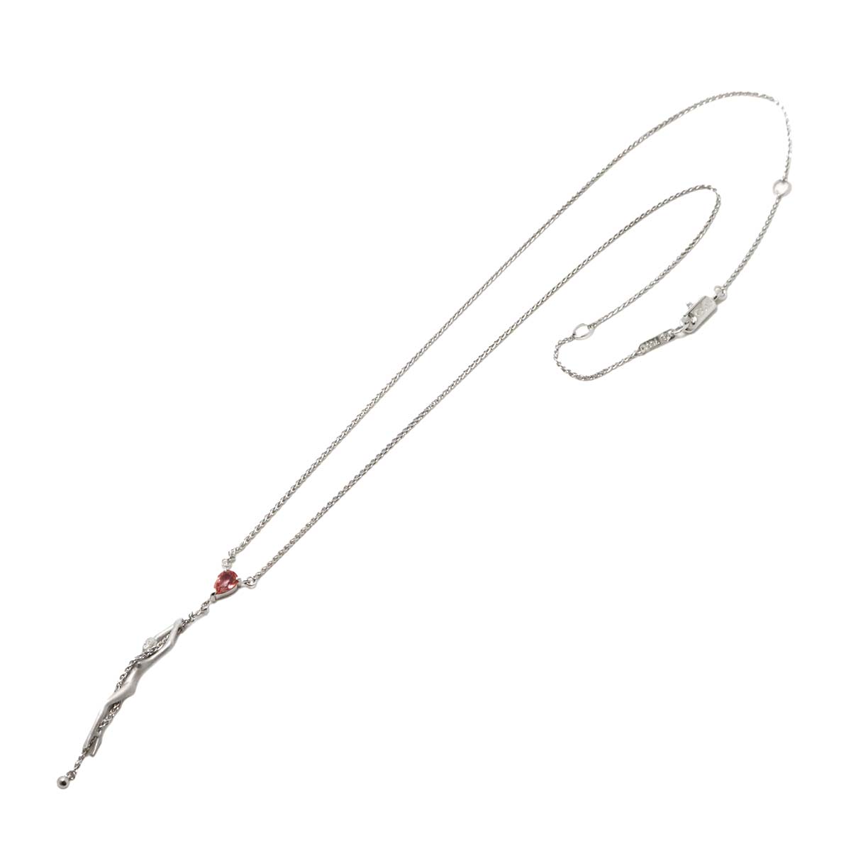 Padparadscha Sapphire 0.483ct Necklace 18K WG 750