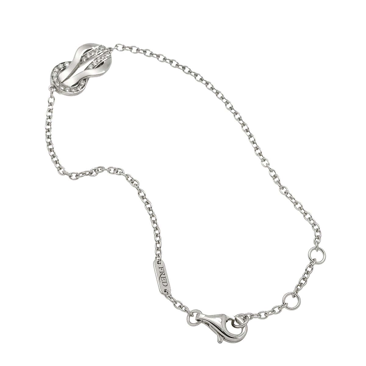 Chance Infini Diamond Bracelet MM 18K White Gold 750