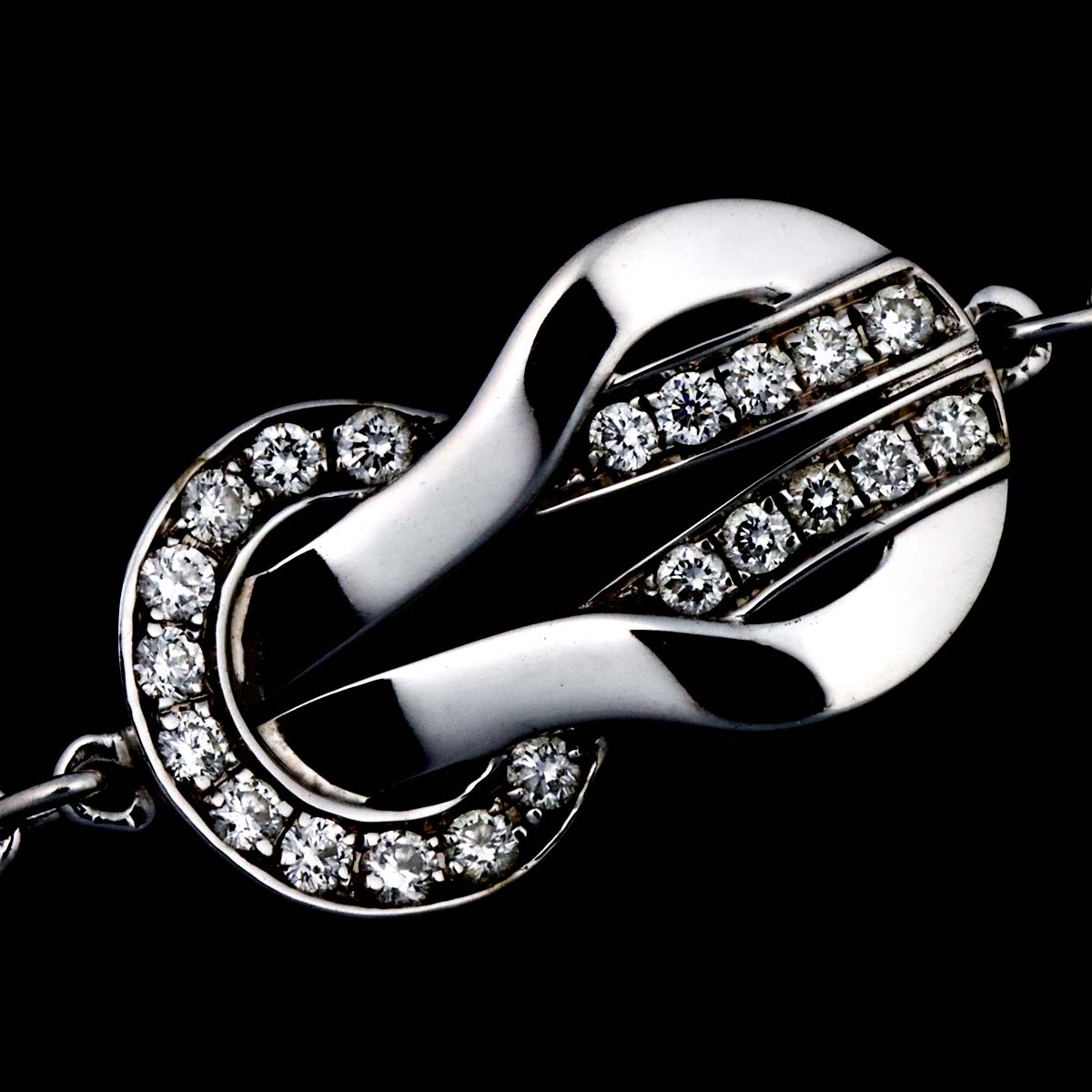 Chance Infini Diamond Bracelet MM 18K White Gold 750