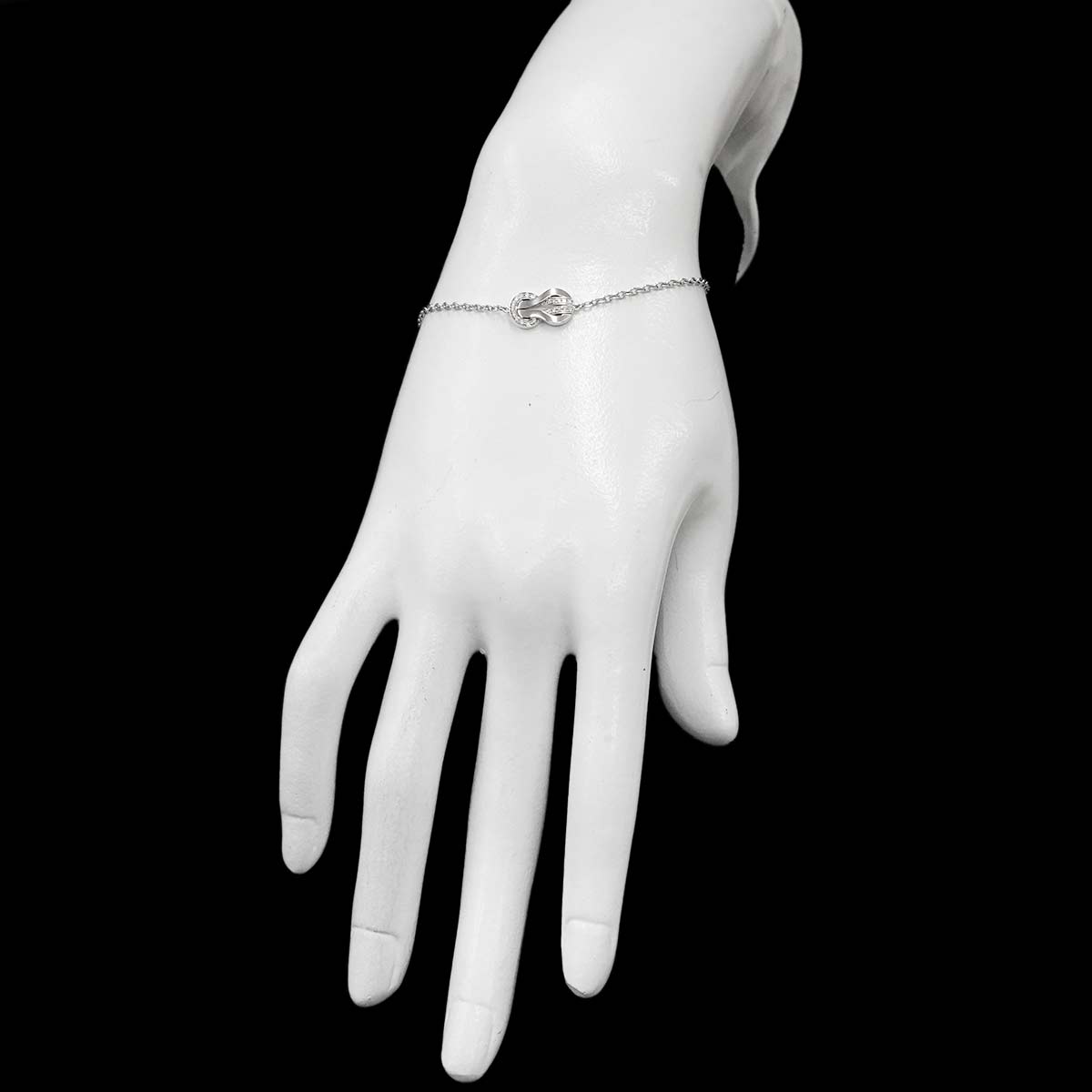 Chance Infini Diamond Bracelet MM 18K White Gold 750