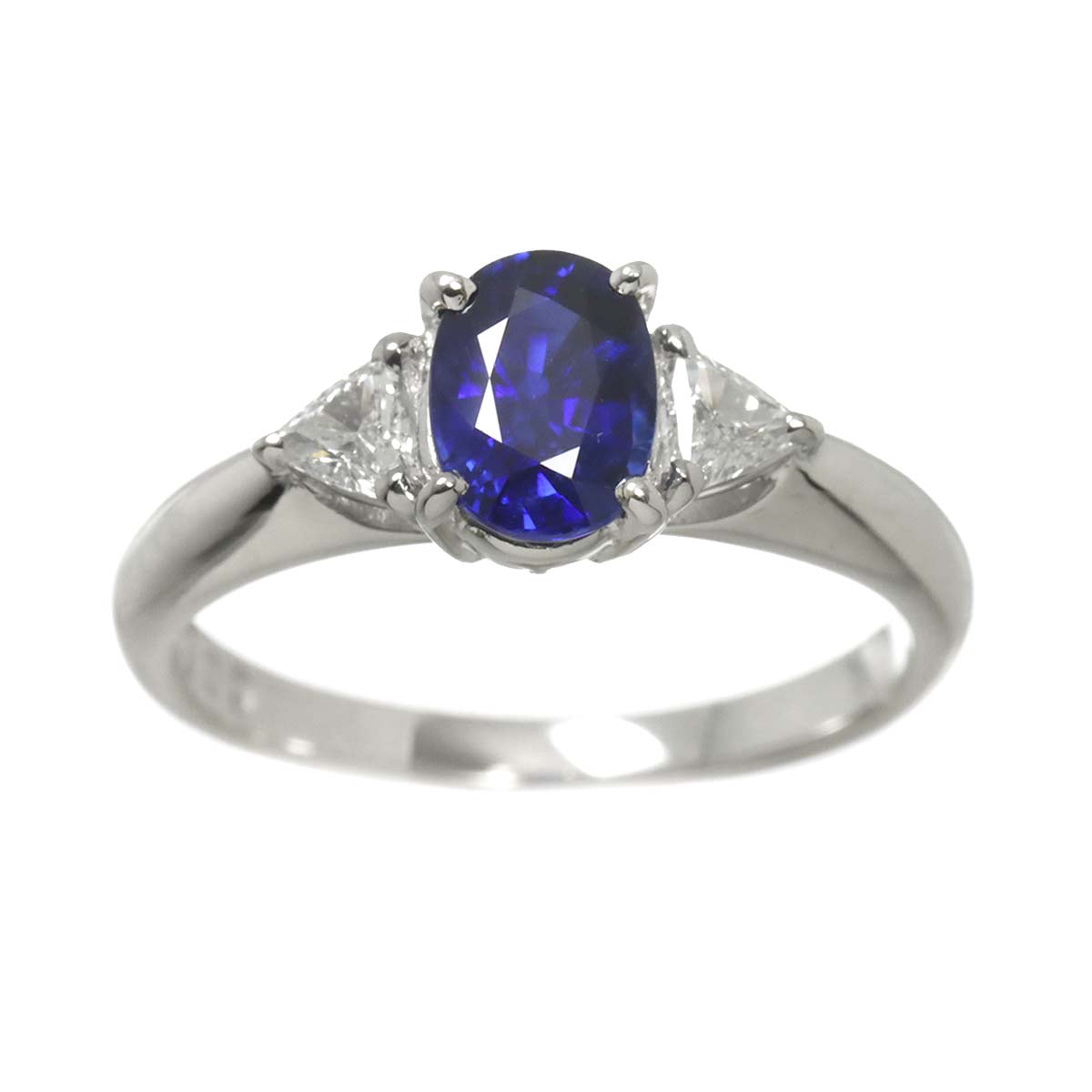 Sapphire 1.09ct Diamond 0.21ct Ring Platinum size5.25(US)