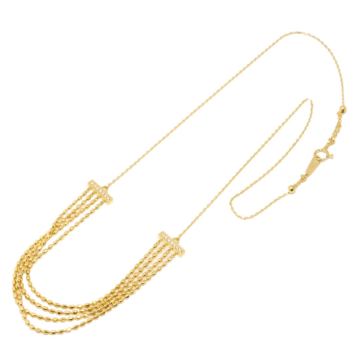 Diamond 0.10ct Necklace 18K YG 750