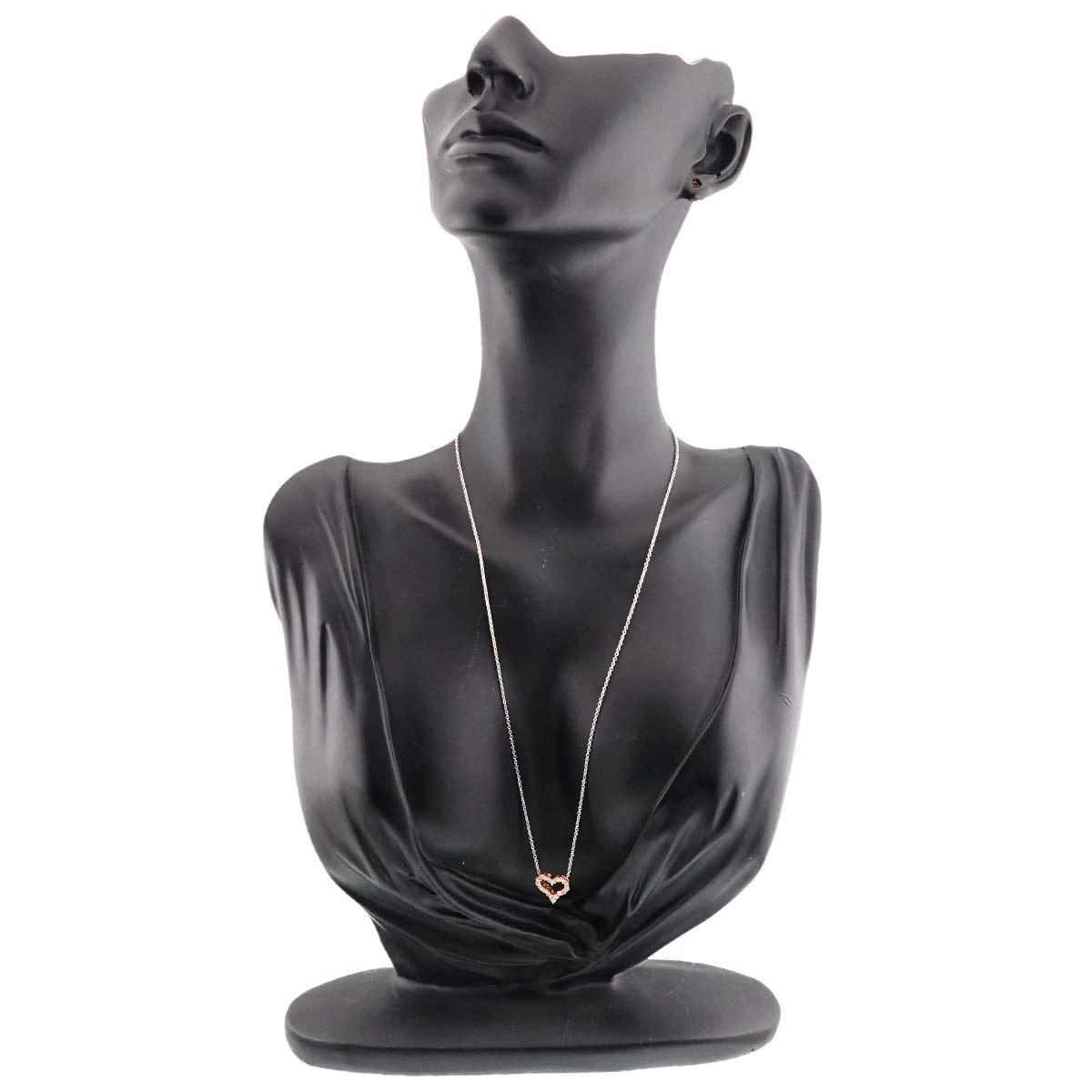 Sentimental Heart Pink Diamond Necklace Platinum K18 PG 750