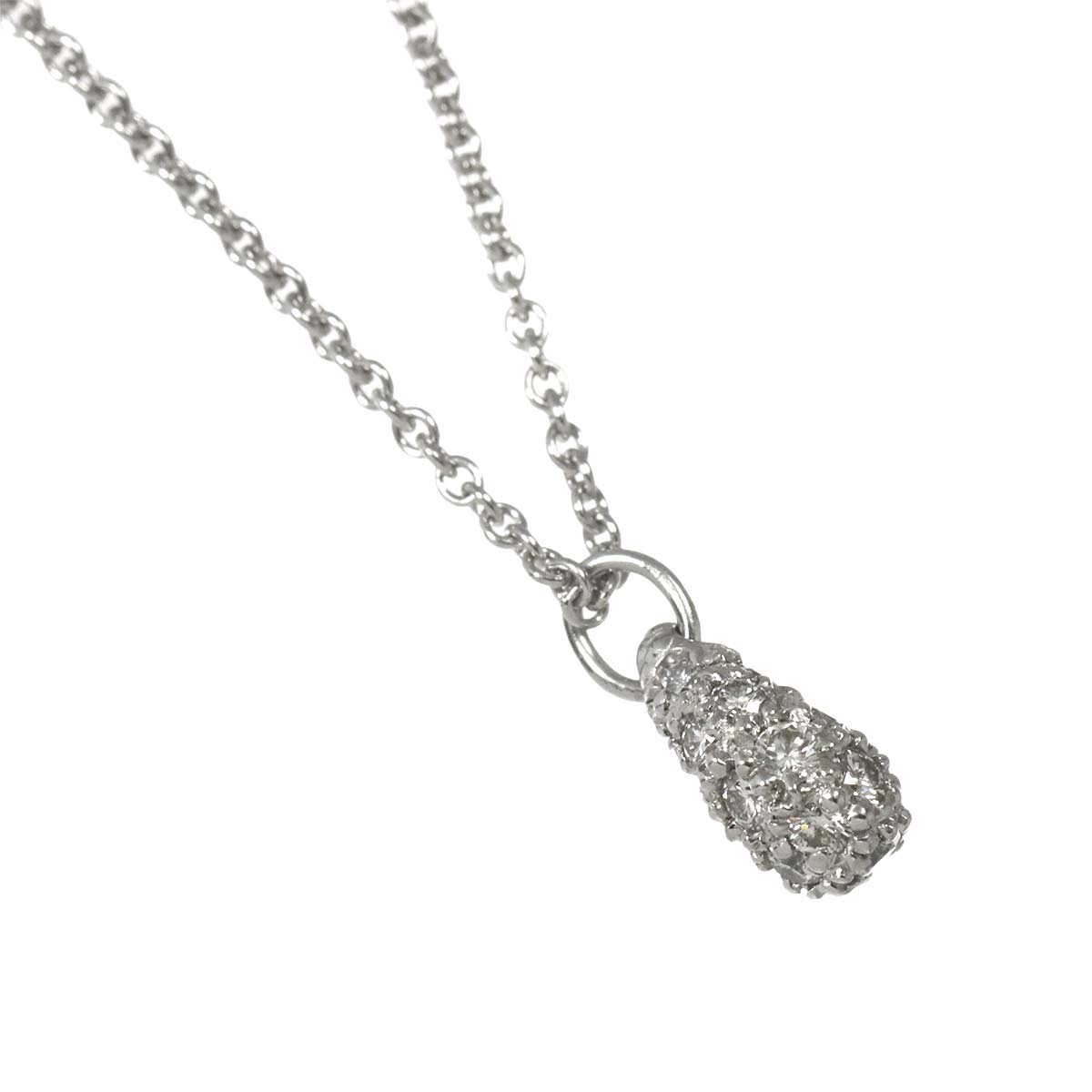 Teardrop Diamond Necklace Platinum