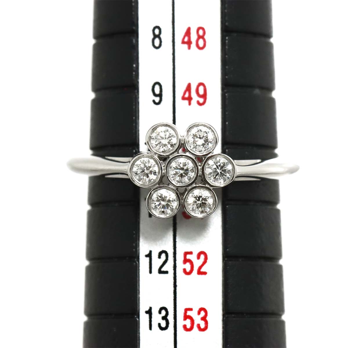 Garden Flower Diamond Ring Platinum size5.25-5.5(US)