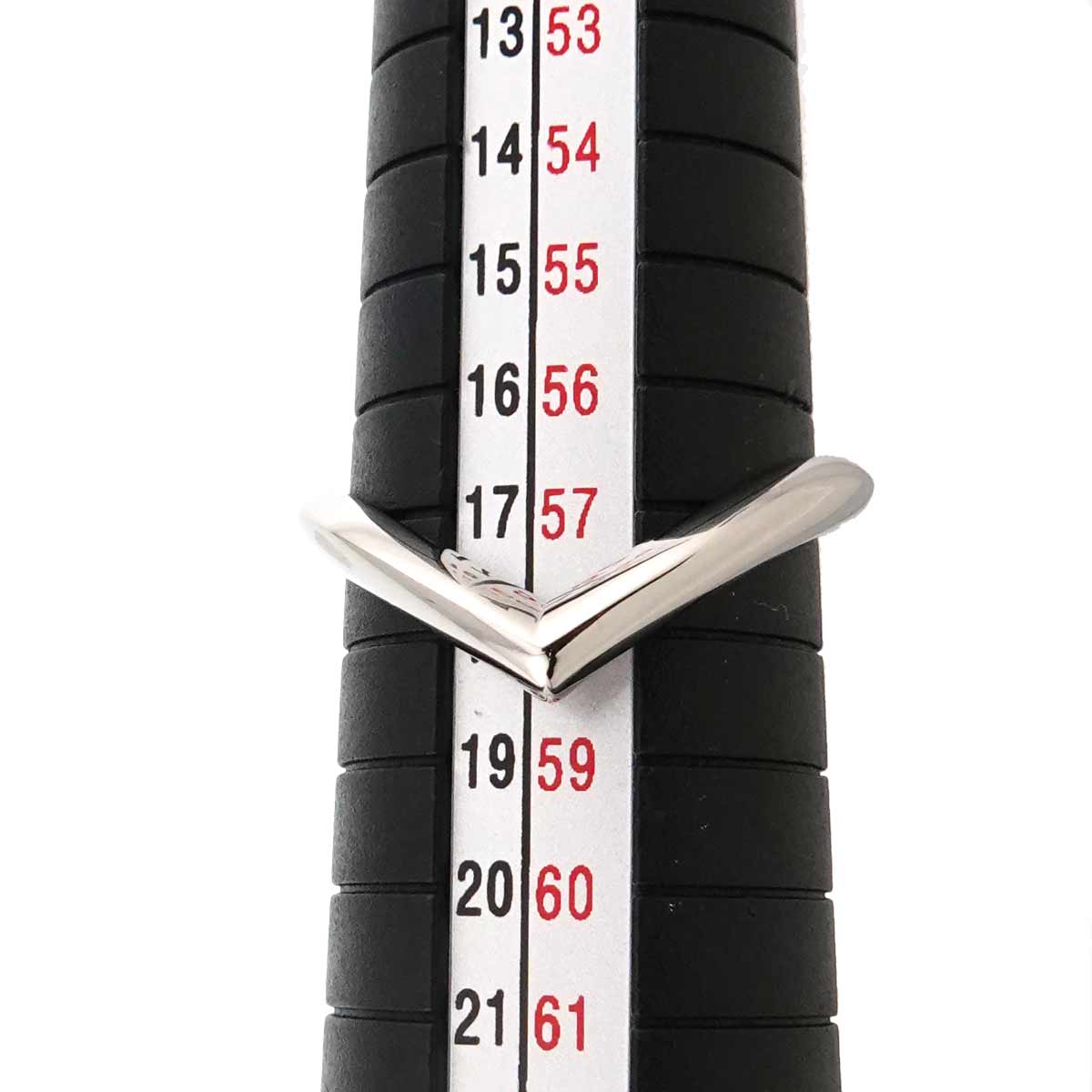 V Diamond Ring Pt Platinum size57 7.75-8(US)