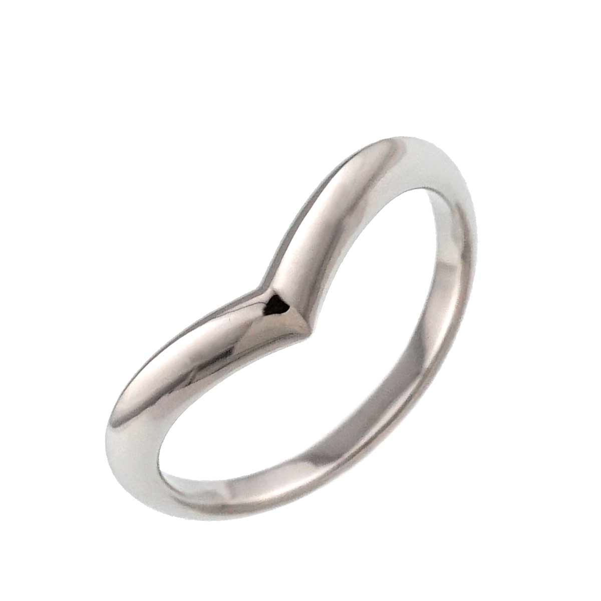 V Diamond Ring Pt Platinum size57 7.75-8(US)