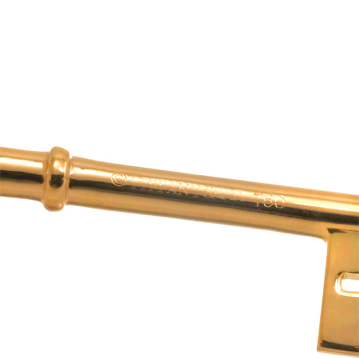 Clover key Diamond Necklace 18K PG 750