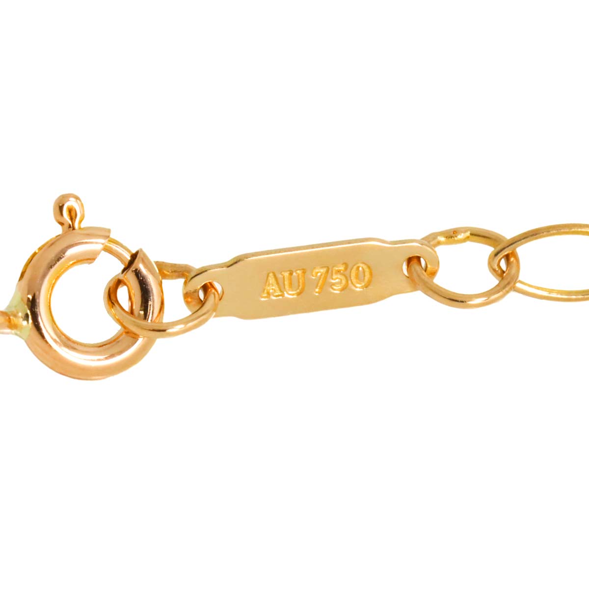 Clover key Diamond Necklace 18K PG 750