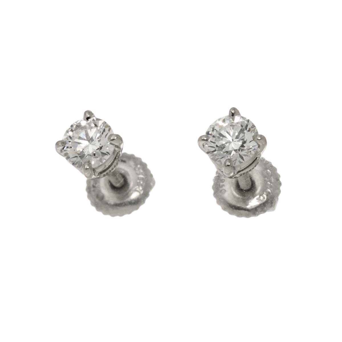Diamond 0.35ctx2 F/VS1/3EX-EX Earrings Pierced Pt