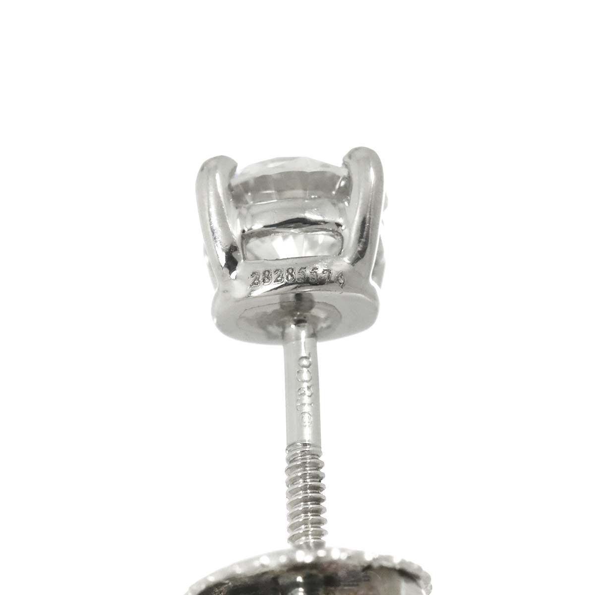 Diamond 0.35ctx2 F/VS1/3EX-EX Earrings Pierced Pt