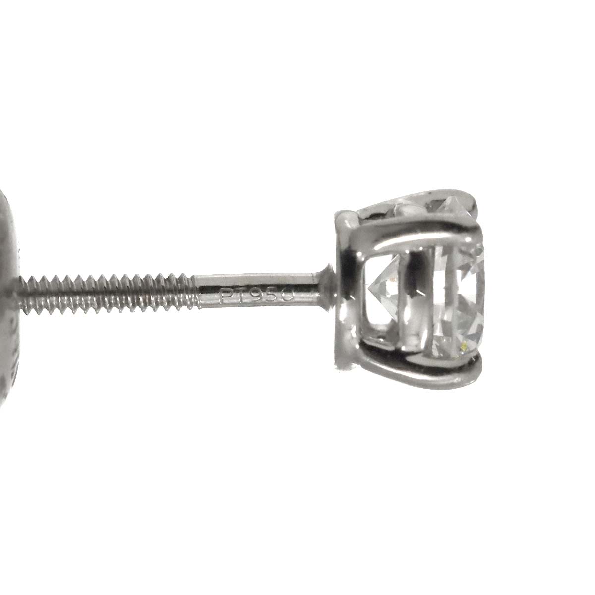 Diamond 0.35ctx2 F/VS1/3EX-EX Earrings Pierced Pt