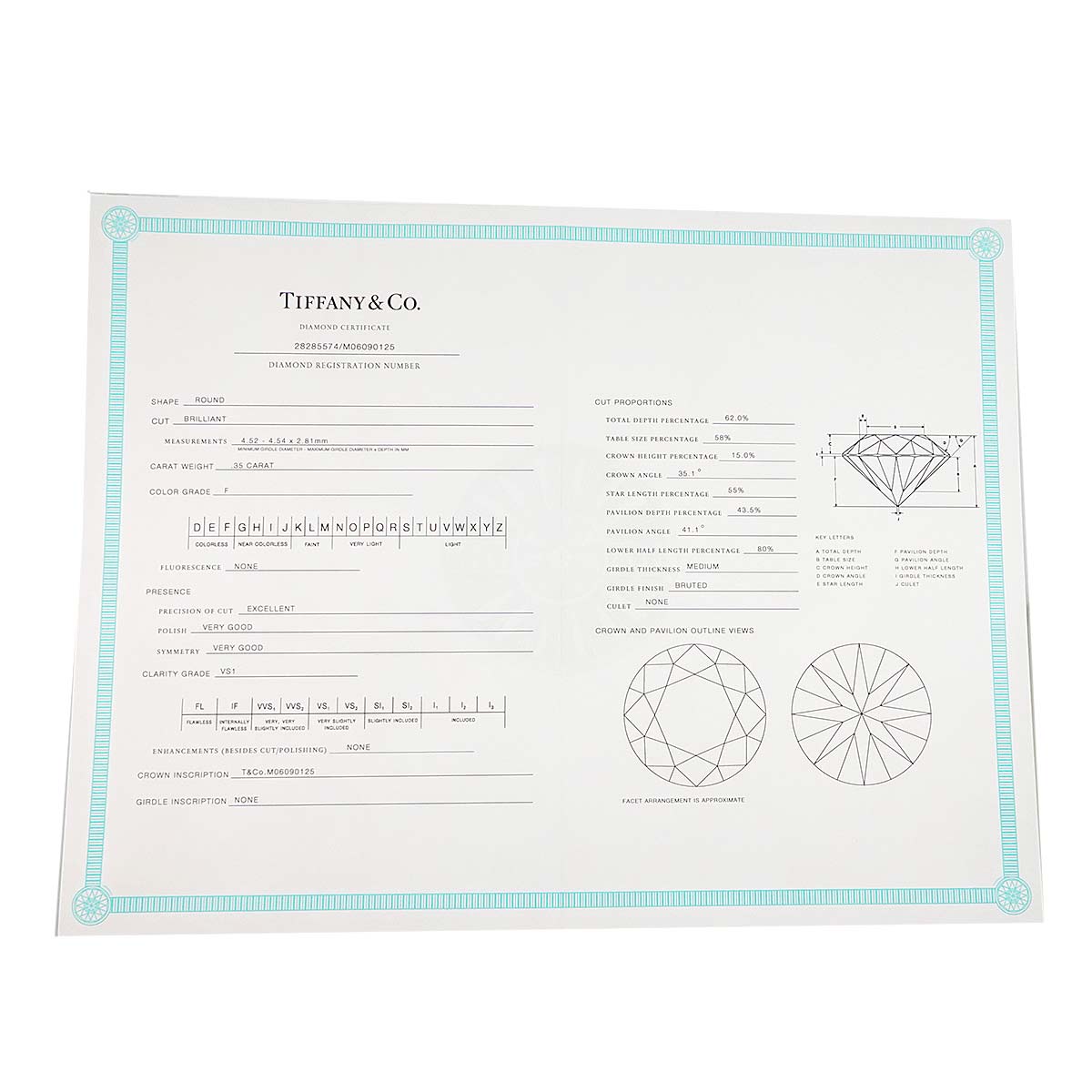 Diamond 0.35ctx2 F/VS1/3EX-EX Earrings Pierced Pt