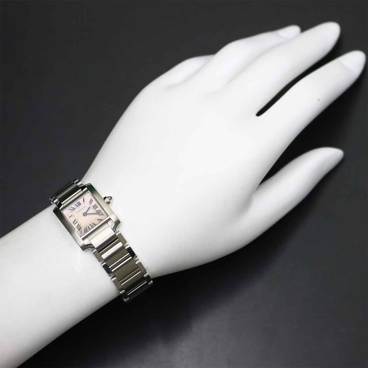 Tank Francaise SM W51028Q3 Quartz Pink Shell Dial Ladies