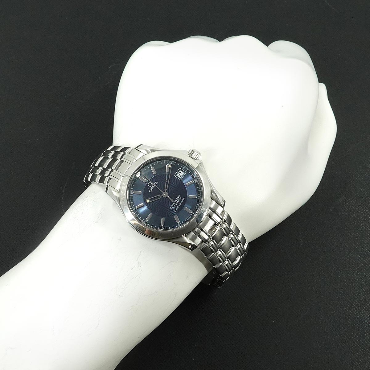 Seamaster 120m 2501 81 Automatic Date Navy Dial Mens Watch