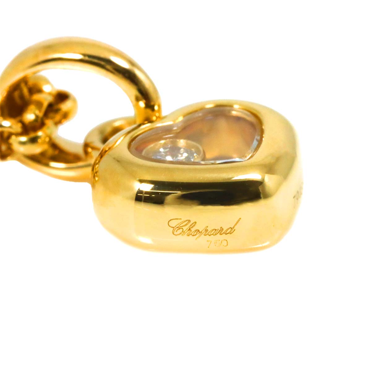 Happy Diamond Heart Necklace 18K Yellow Gold 750