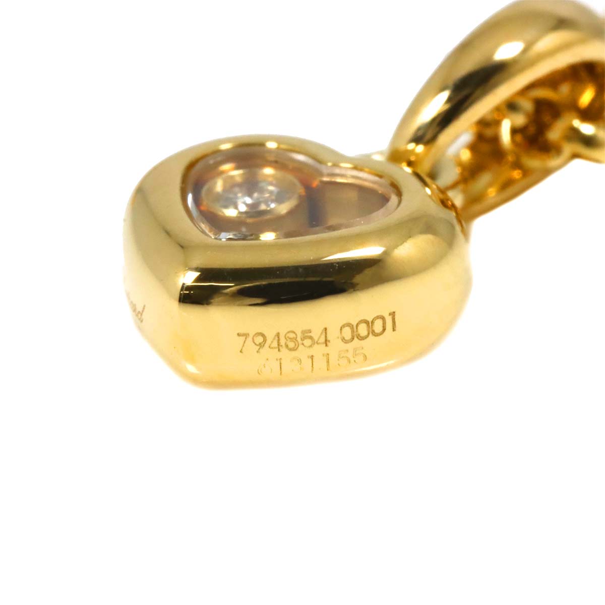 Happy Diamond Heart Necklace 18K Yellow Gold 750