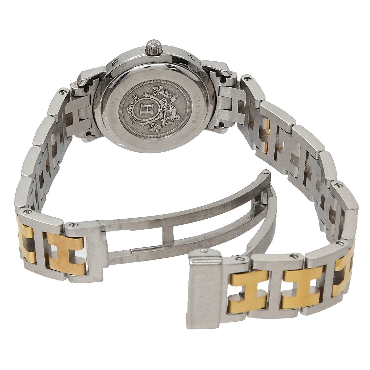 Clipper Two Tone CL4 220 Quartz Date cream Dial Ladies Watch