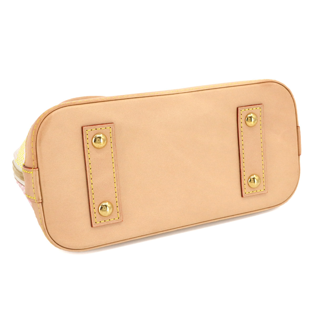 Damier Azur Alma BB Hand Shoulder Bag Peach N40516