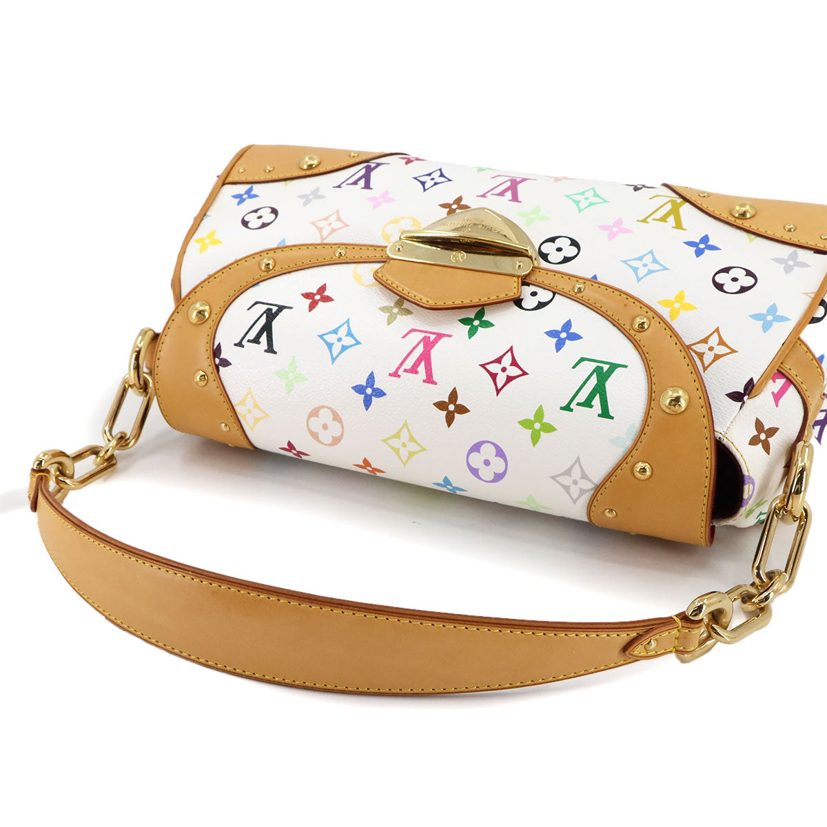 Monogram Multicolor Beverly MM Shoulder Bag Blanc M40203