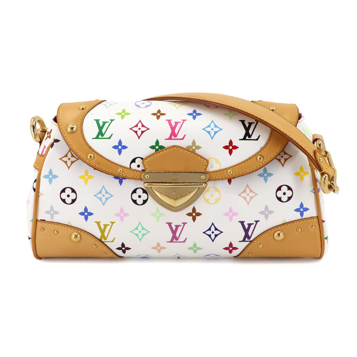 Monogram Multicolor Beverly MM Shoulder Bag Blanc M40203