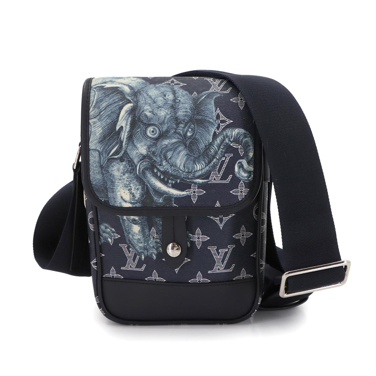 Monogram Savanna Messenger BB Shoulder Bag Navy M54247