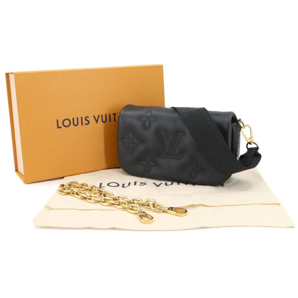 Bubblegram Wallet on Strap Shoulder Bag Leather M81398