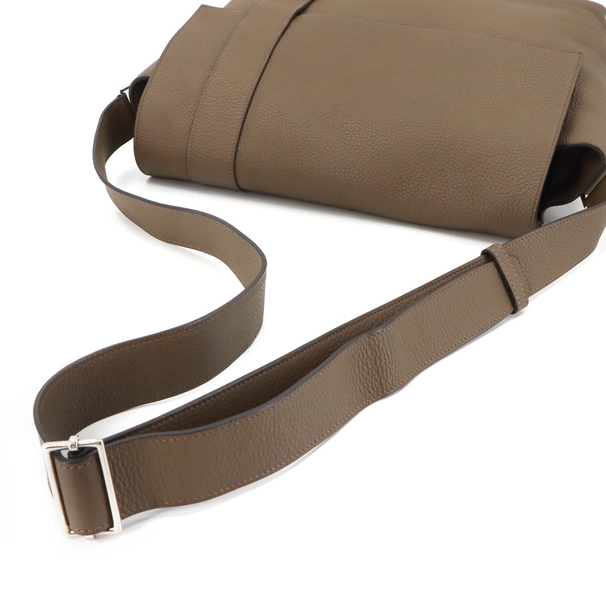 Sac Alfred 35 Messenger Shoulder Bag Taurillon Clemence Toupe