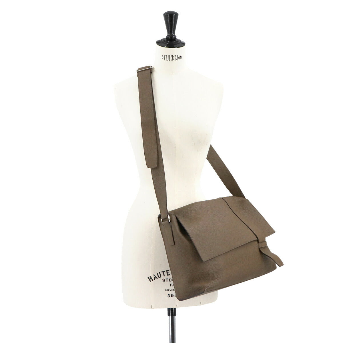 Sac Alfred 35 Messenger Shoulder Bag Taurillon Clemence Toupe