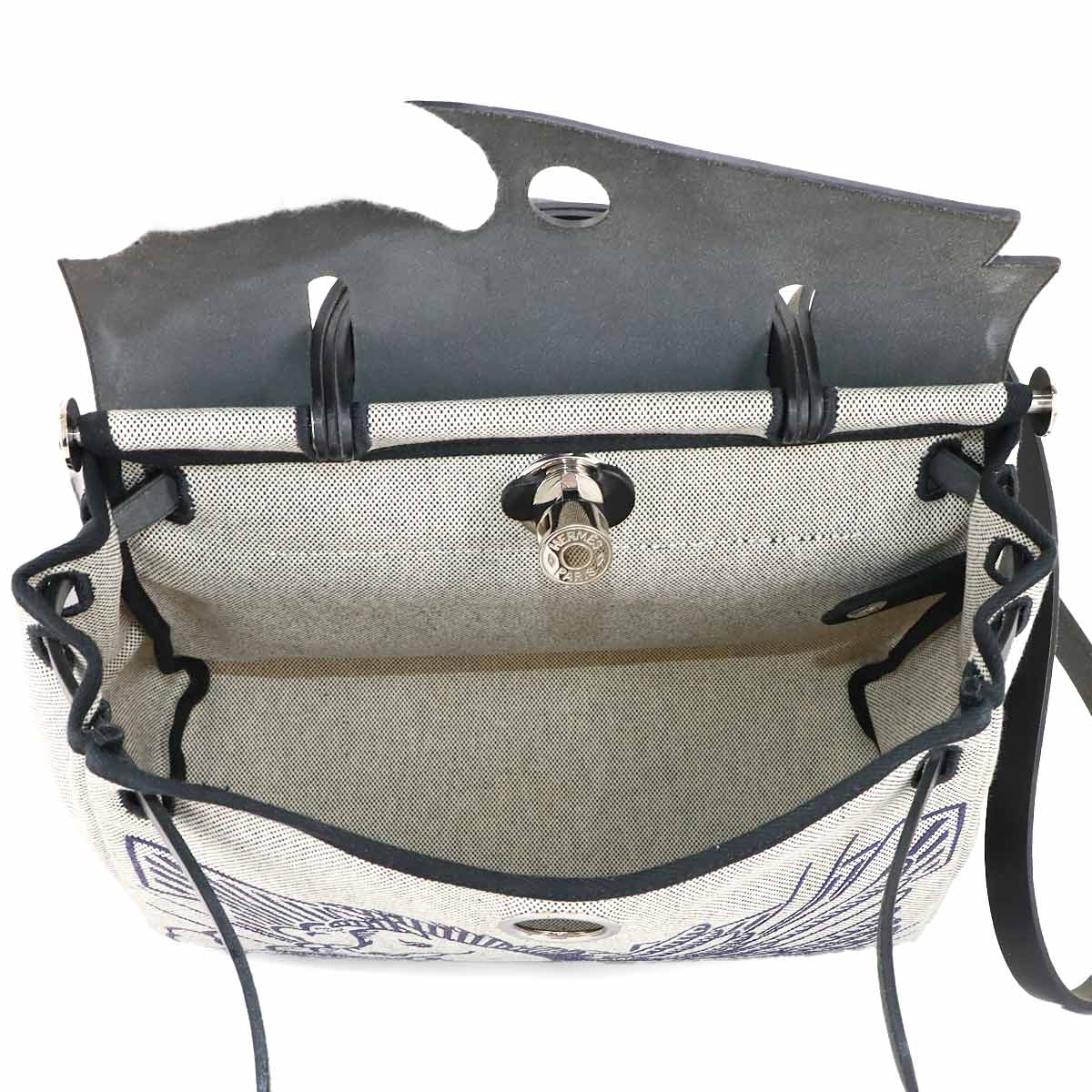 HerBag Zip PM PEGASE POP 2way Bag Vache Hunter Toile H Grey Y