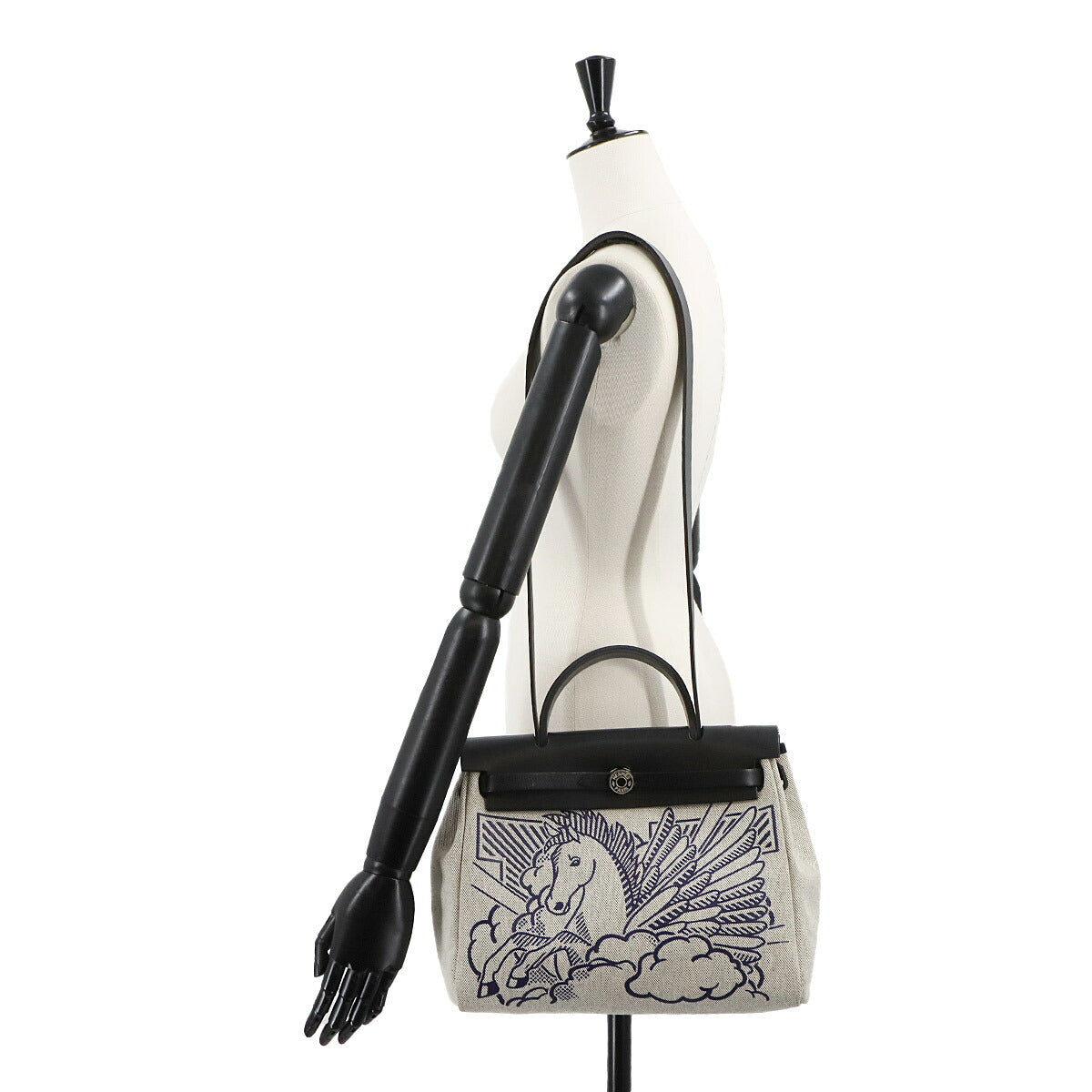 HerBag Zip PM PEGASE POP 2way Bag Vache Hunter Toile H Grey Y