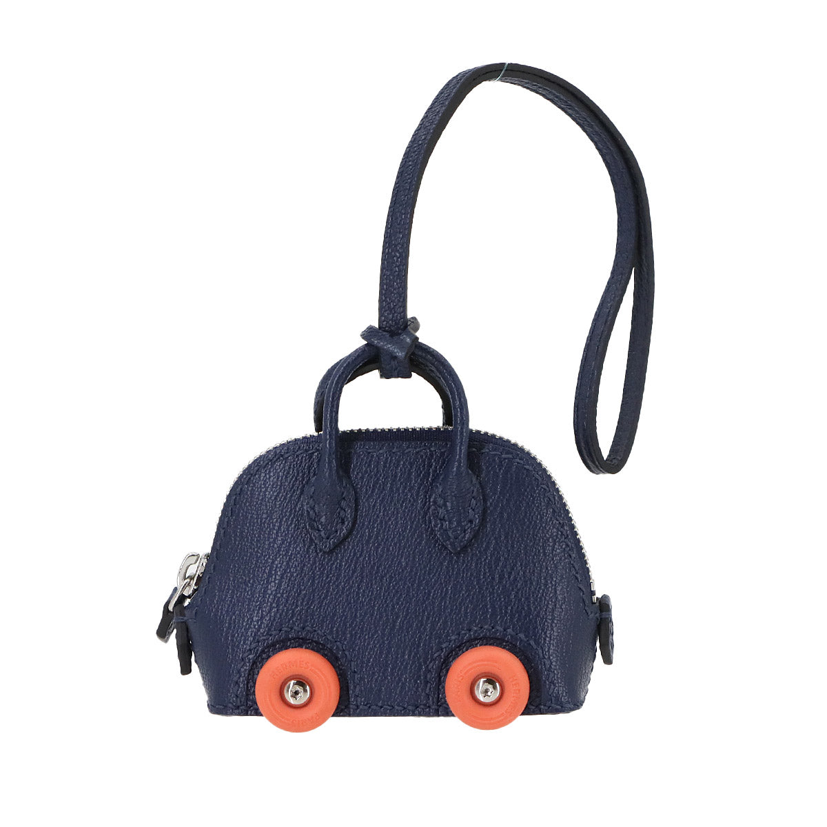 Bolide On Wheels Bag Charm Chevre Blue Saphir