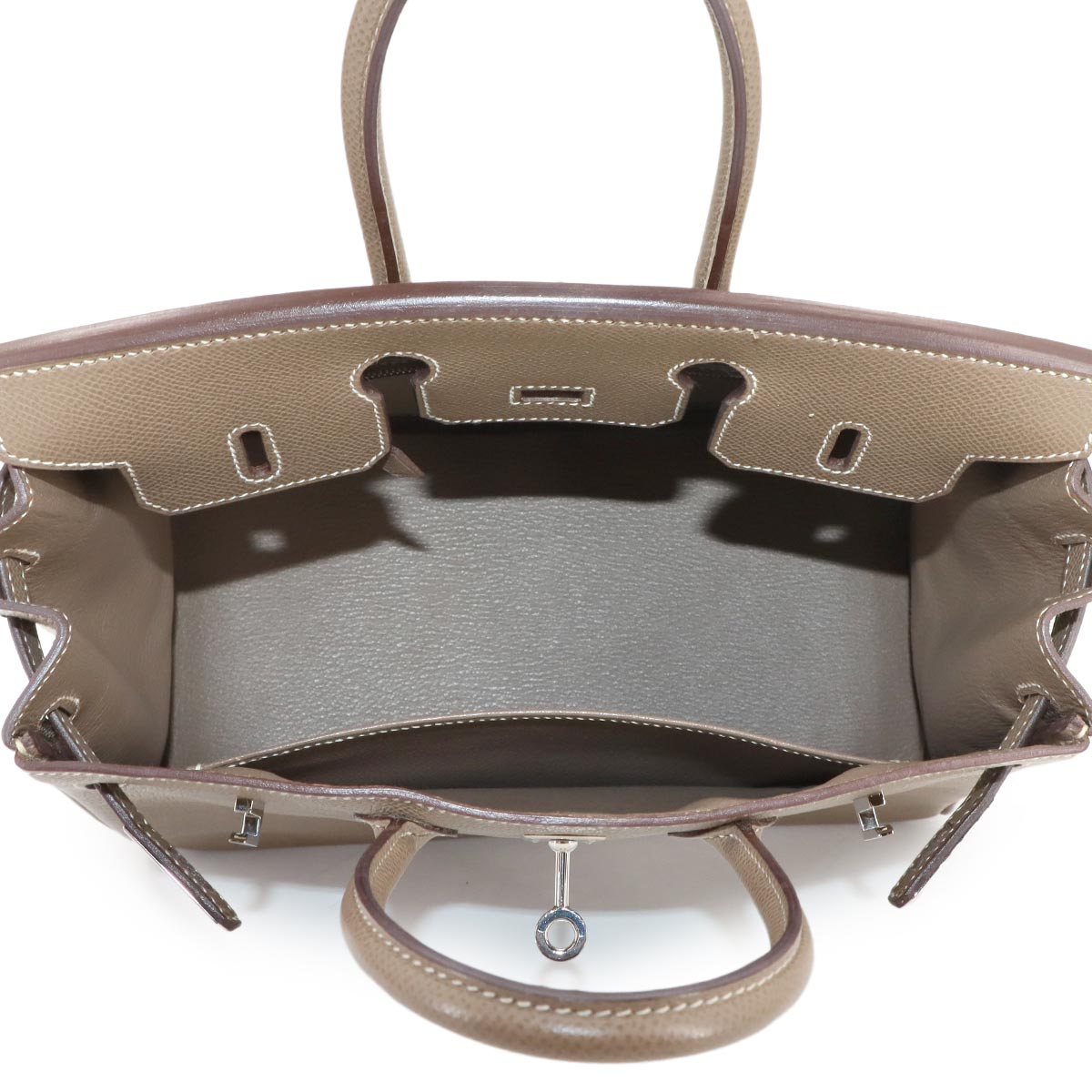 Birkin 25 Veau Epsom Etoupe Hand Bag Purse