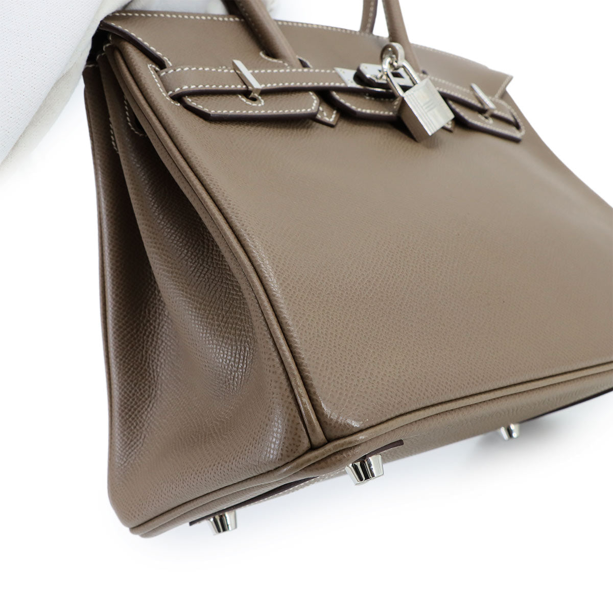 Birkin 25 Veau Epsom Etoupe Hand Bag Purse