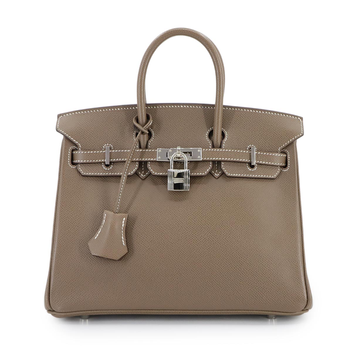 Birkin 25 Veau Epsom Etoupe Hand Bag Purse