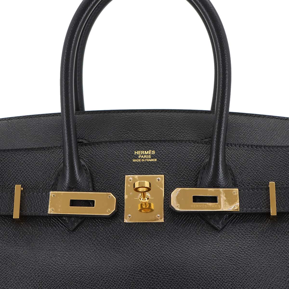 Birkin 30 Epsom Black Hand Bag Purse
