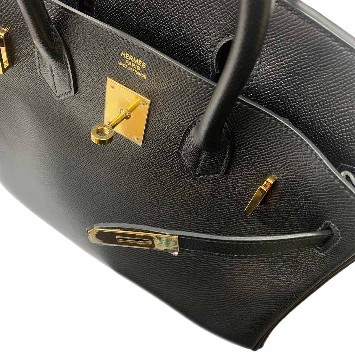 Birkin 30 Epsom Black Hand Bag Purse