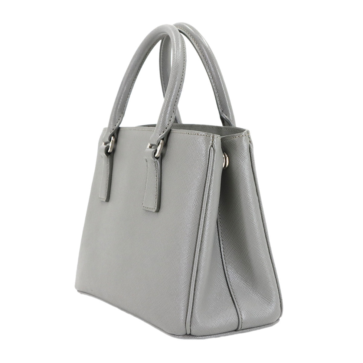 Galleria Mini Hand Shoulder Bag Saffiano Leather Gray 1BA296