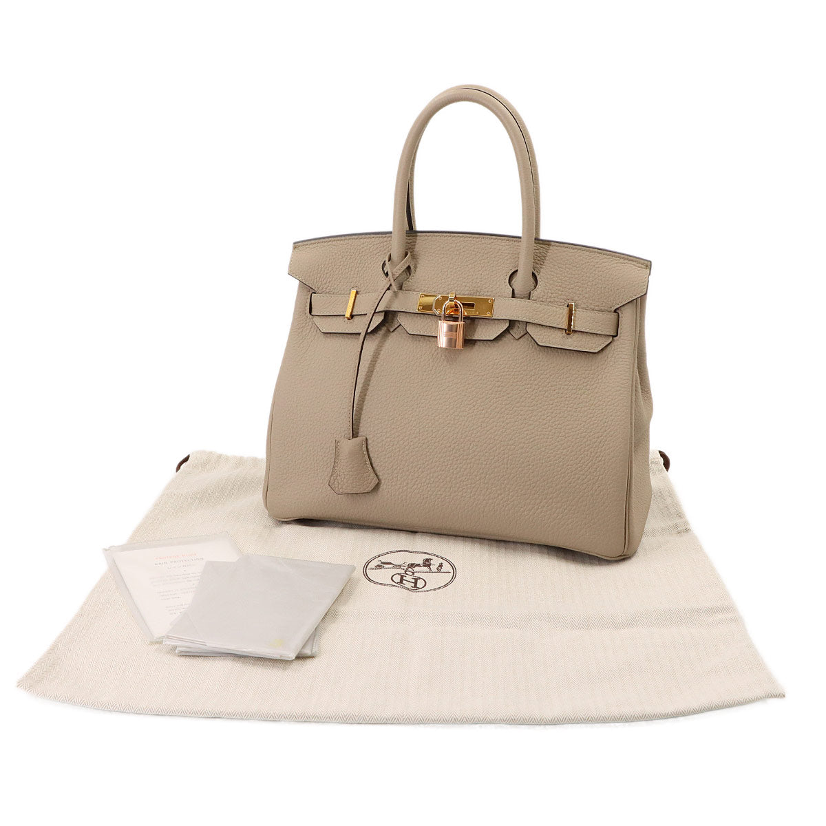 Birkin 30 Togo Leather Gris Tourterelle Hand Bag Purse