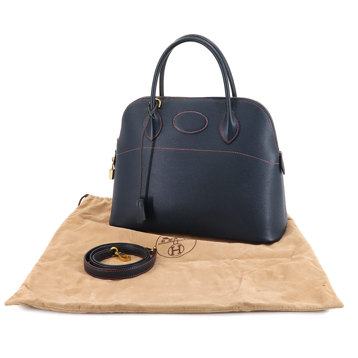 Bolide 31 Hand Shoulder Bag Couchevel Epsom Navy Purse