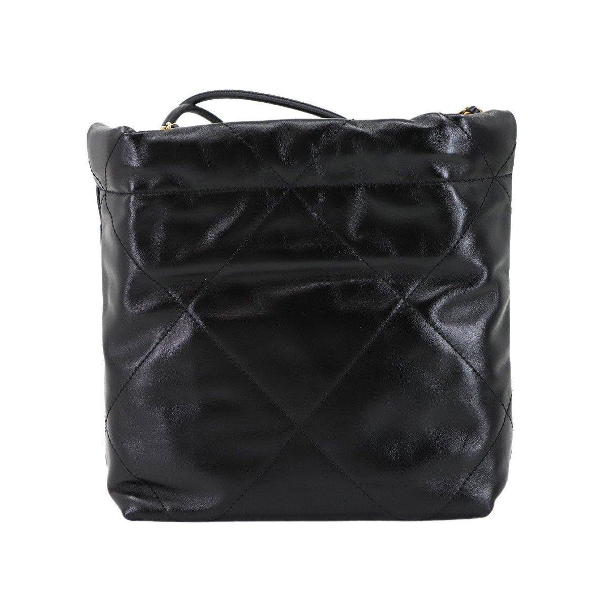 CHANEL 22 Mini Chain Hand Shoulder Bag Leather Black AS3980 Purse