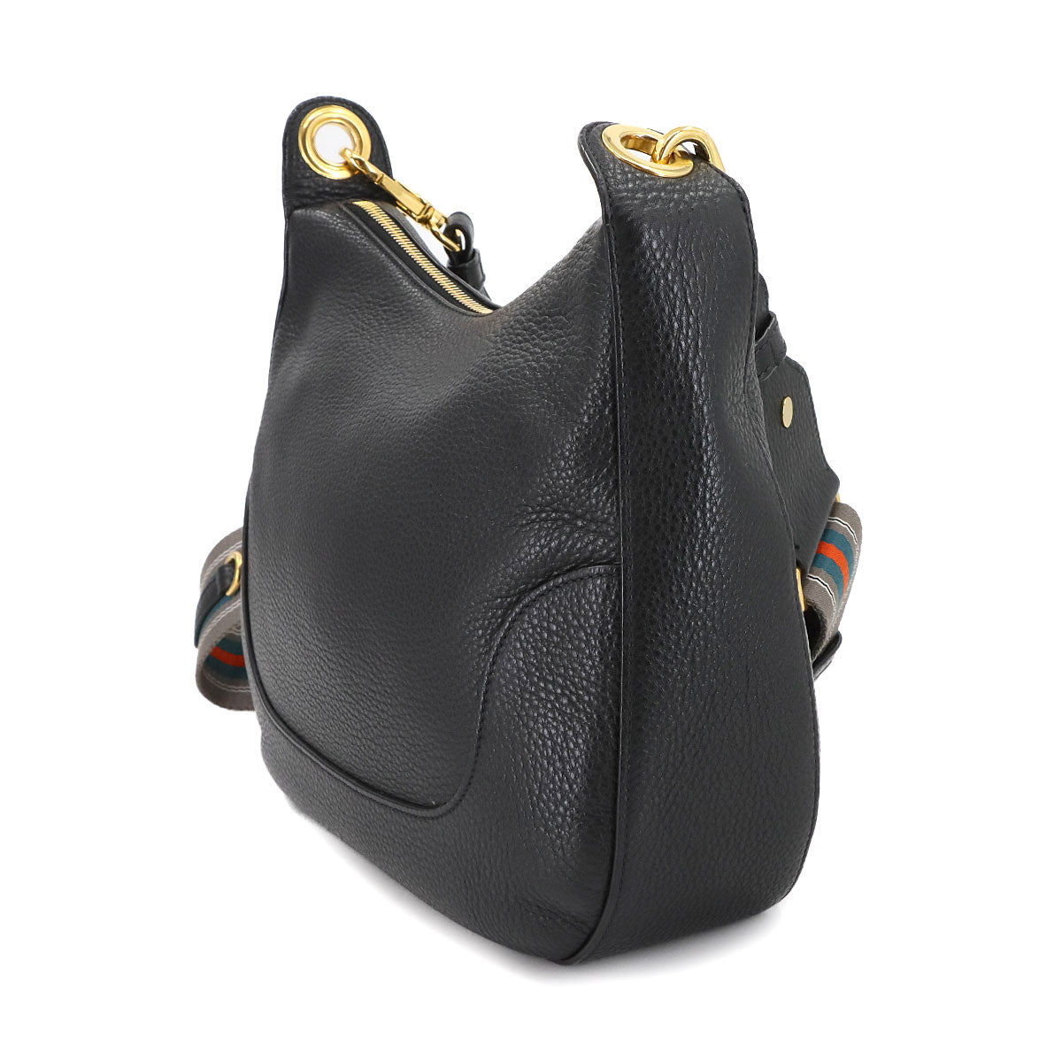 Shoulder Bag Leather Nero Black 1BC052 Purse